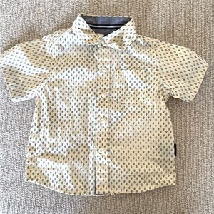 Kenneth Cole Kids Cream and Blue Button Down Shirt (NWOT)